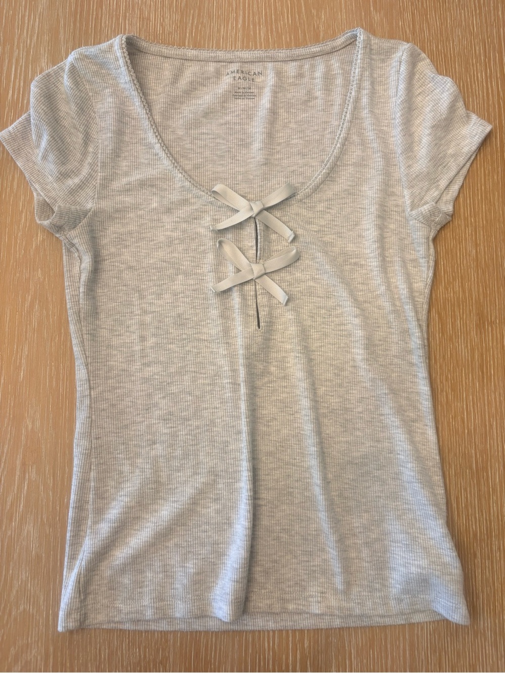 American Eagle Outfitters Bow Front T-shirt